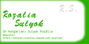 rozalia sulyok business card