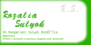 rozalia sulyok business card